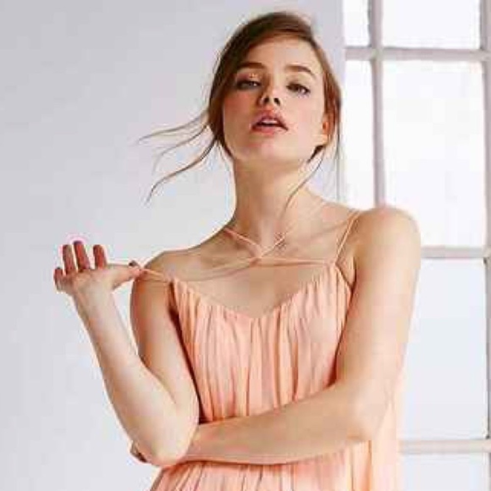 Kimchi Blue Peach Pleated Dress